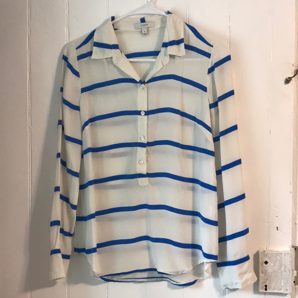 J.Crew Sheer Button Down 0